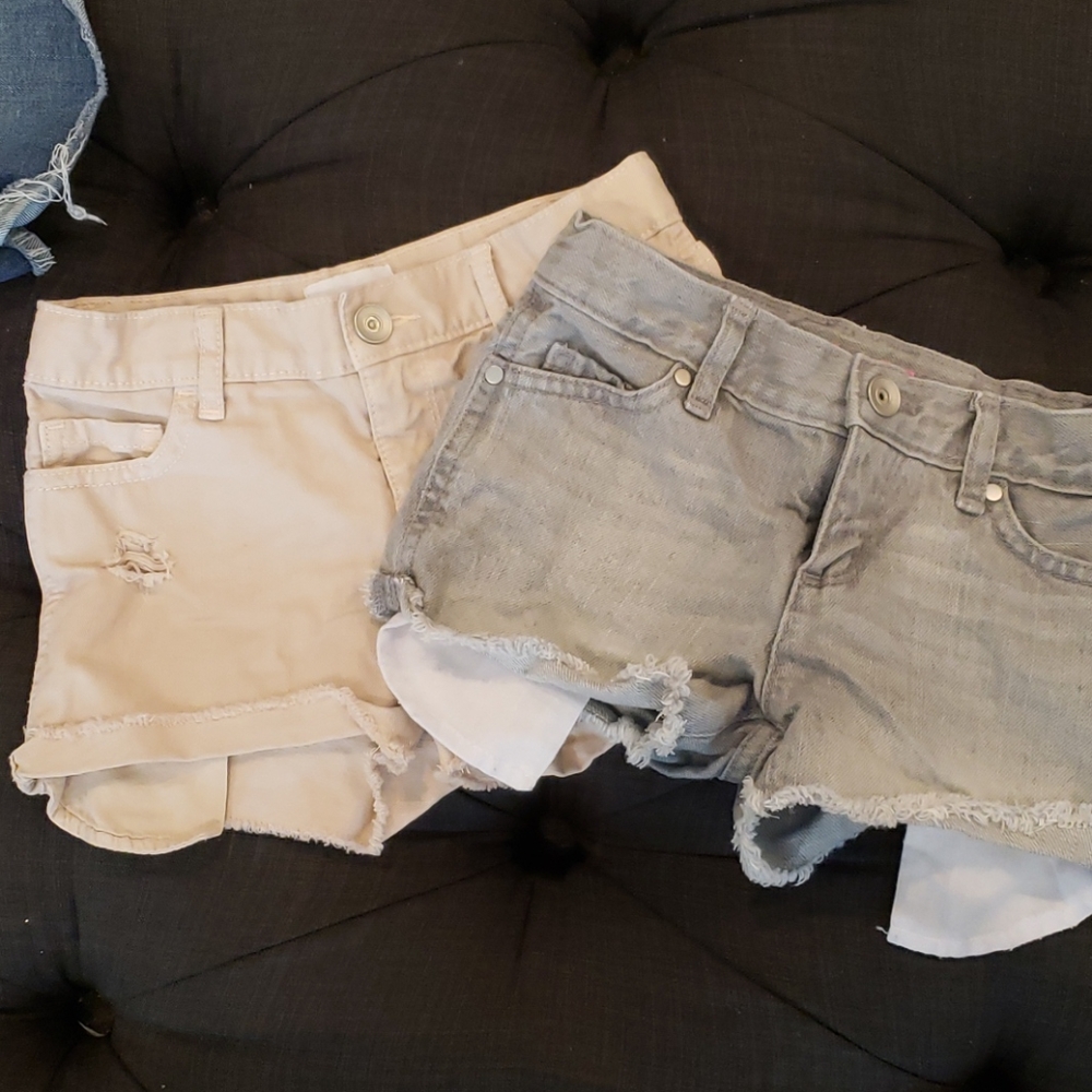 Girls cut-off denim shorts
